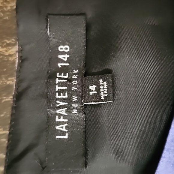 Lafayette 148 New York Watercolor Fit & Flare Dress Sleeveless Size 14 - Picture 5 of 9